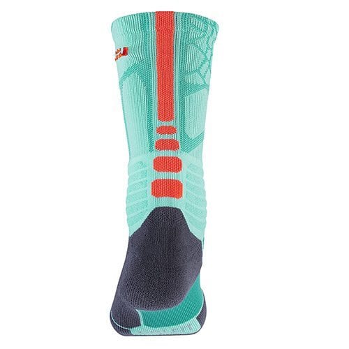 Nike Lebron Hyper Elite Basketball Crew Socks (Hyper Turquoise/Hyper Crimson) - Image 2