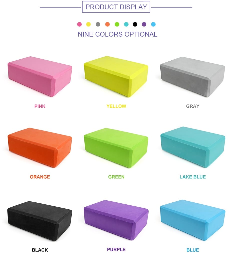 Yoga Block Foam Brick Stretching Aid Gym Pilates Exercise Fitness