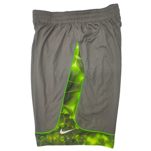 NIKE LEBRON HELIX ELITE SHORTS GRAY GREEN - Image 5
