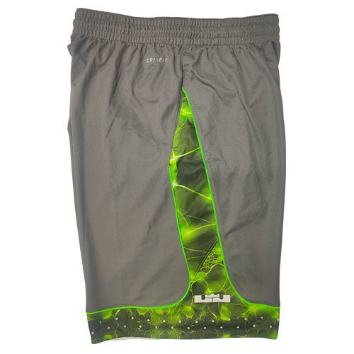 NIKE LEBRON HELIX ELITE SHORTS GRAY GREEN - Image 6