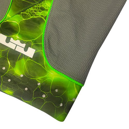 NIKE LEBRON HELIX ELITE SHORTS GRAY GREEN - Image 7