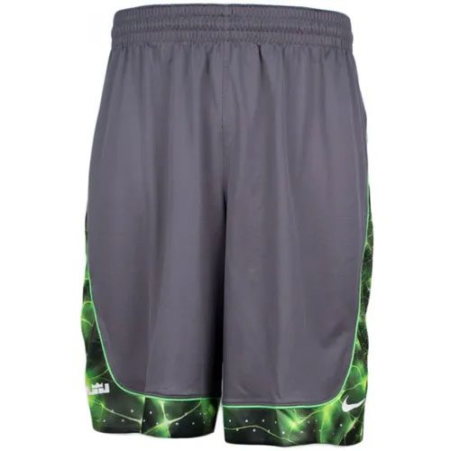 NIKE LEBRON HELIX ELITE SHORTS GRAY GREEN - Image 2