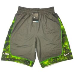 NIKE LEBRON HELIX ELITE SHORTS GRAY GREEN - Image 3
